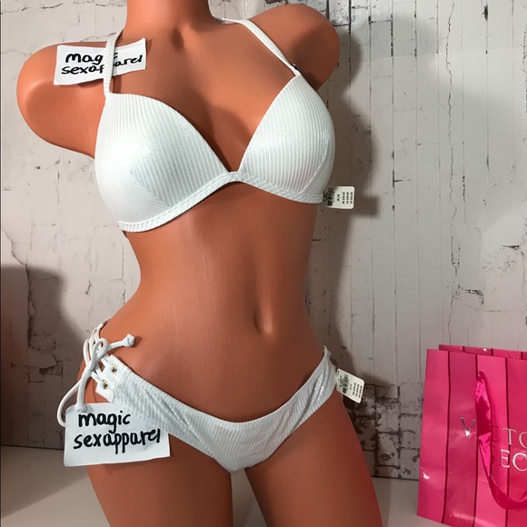 VS PINK S M L 2 PC BATHING SUIT BIKINI SET SHINE - Picture 2 of 3